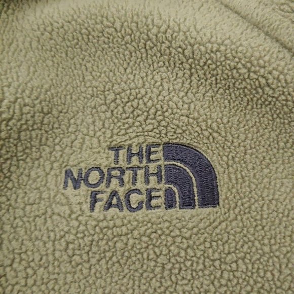 The North Face Men Large Fleece Jacket Full Zip Olive Green Black Outdoors Coat - Picture 2 of 8
